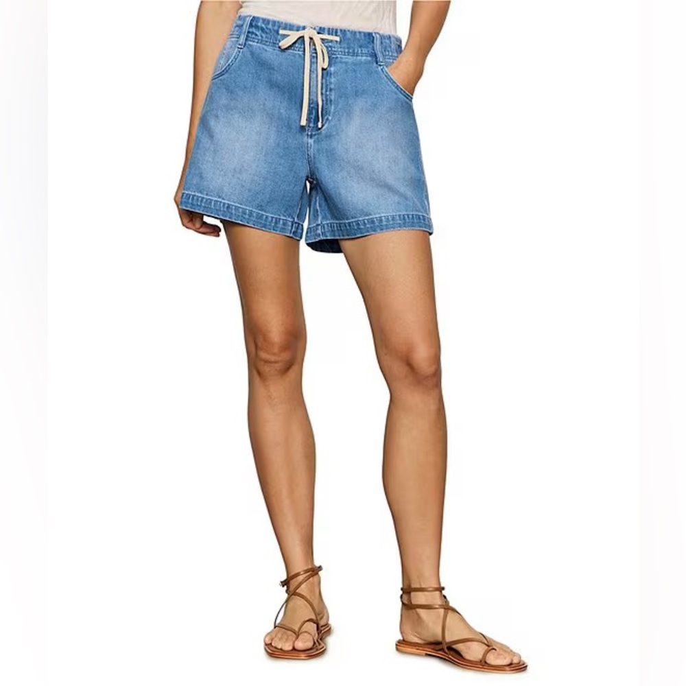 Sanctuary Idyll Light Blue Denim Drawstring Shorts size Medium
